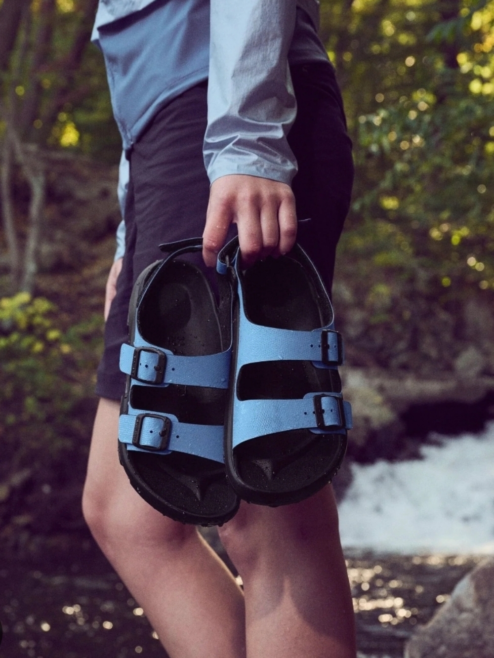 Birkenstock Mogami Terra Elemental Blue Double Buckle Sandle Outdoor